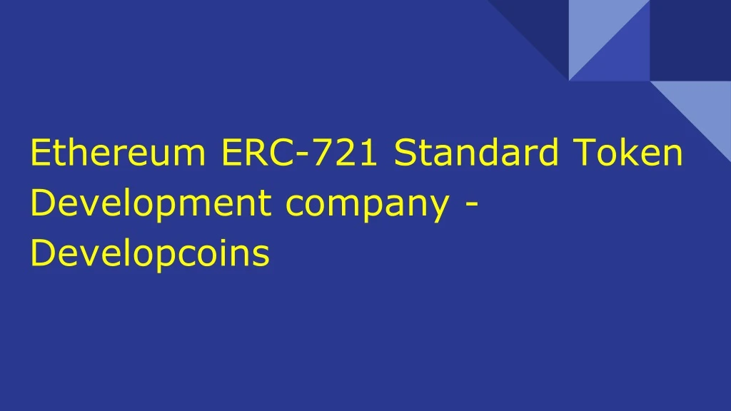 ethereum erc 721 standard token development