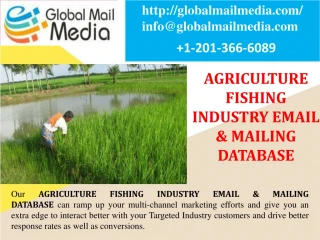 AGRICULTURE FISHING INDUSTRY EMAIL & MAILING DATABASE - slide 1