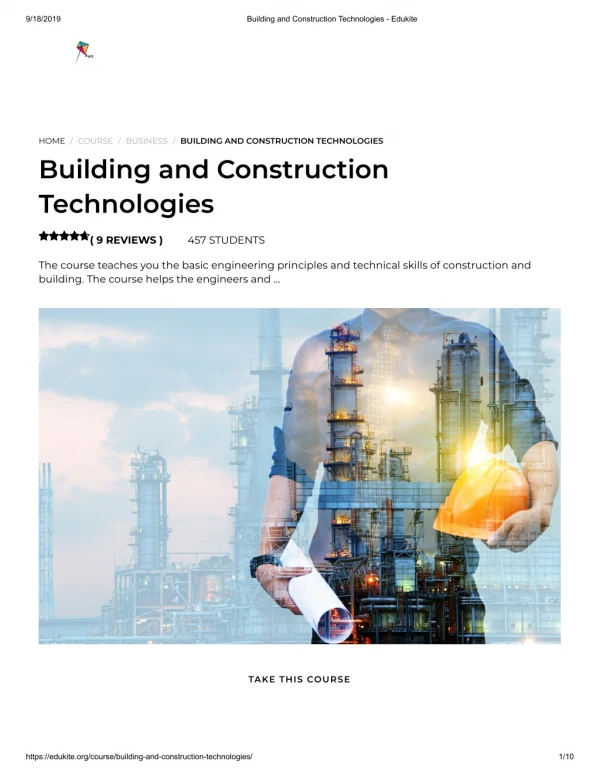 Building and Construction Technologies - Edukite