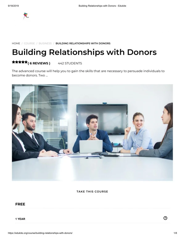 Building Relationships with Donors - Edukite