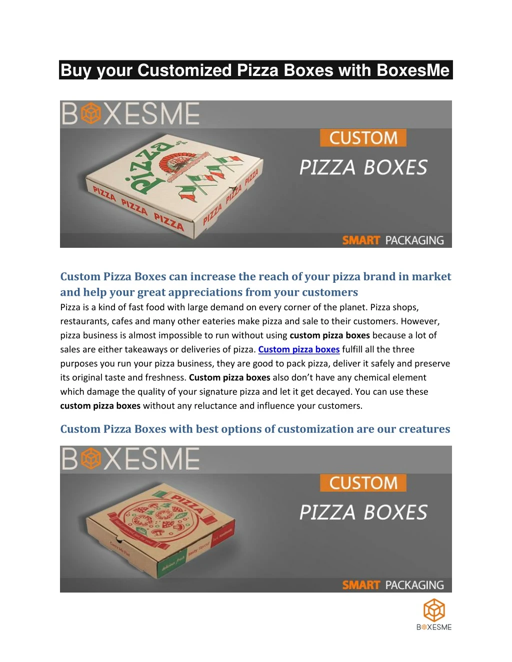 buy your customized pizza boxes with boxesme