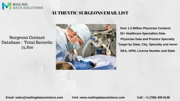 Surgeons Email List | Surgeons Mailing List