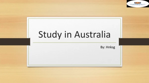 Want to Study in Australia