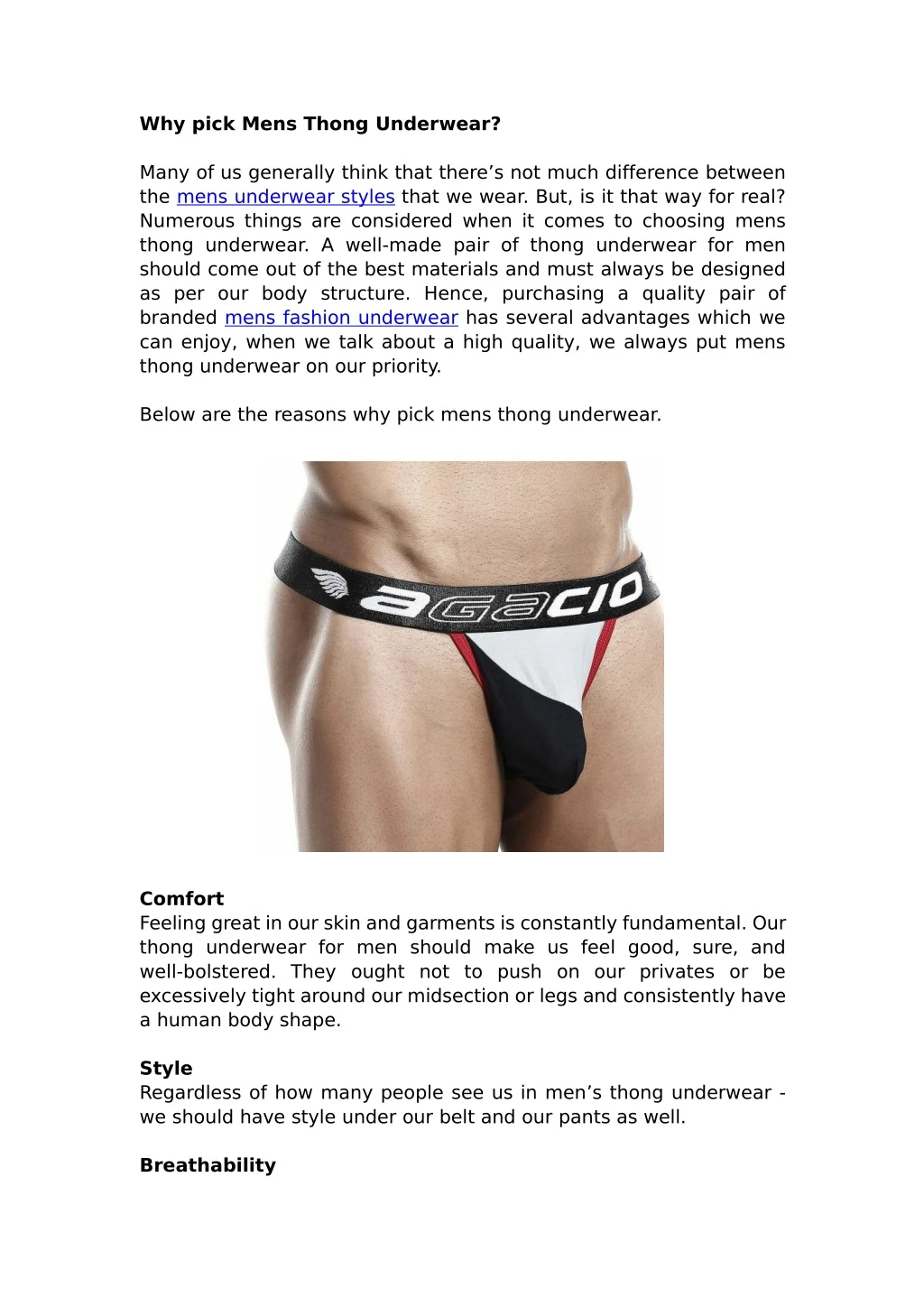 why pick mens thong underwear