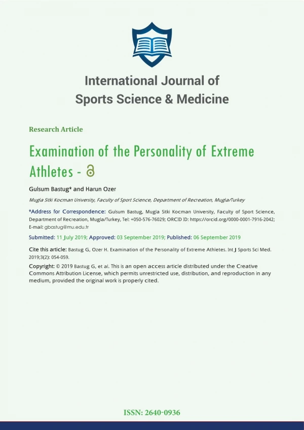 International Journal of Sports Science & Medicine