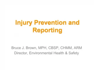 Injury Prevention and Reporting - slide 1
