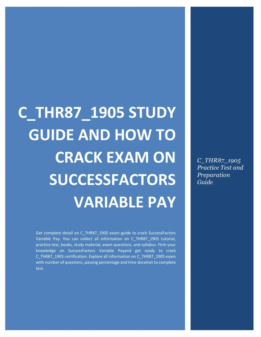 c thr87 1905 study guide and how to crack exam