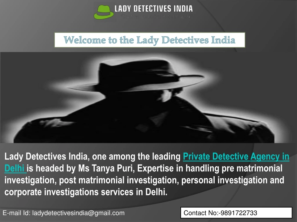 welcome to the lady detectives india