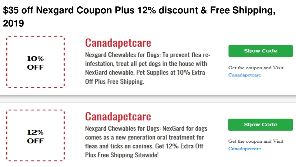 35 off nexgard coupon plus 12 discount free shipping 2019