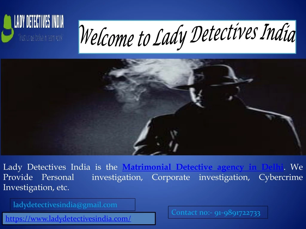 welcome to lady detectives india
