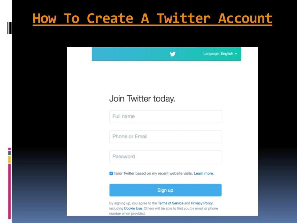 how to create a twitter account