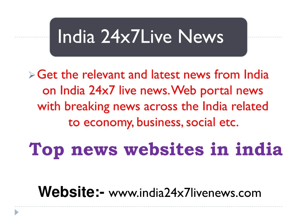 india 24x7live news