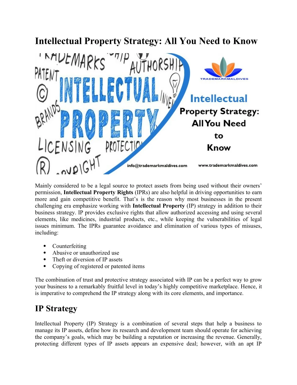intellectual property strategy all you need
