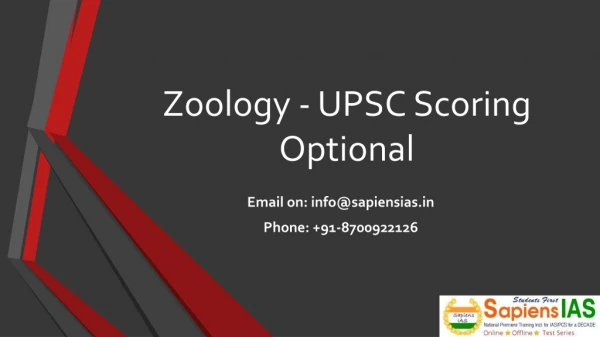 Zoology - UPSC Scoring Optional