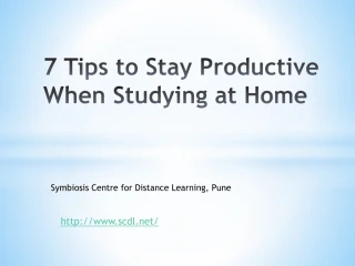 7 Tips to Stay Productive When Studying at Home - slide 1