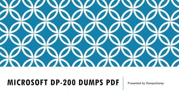 High-Quality Microsoft DP-200 Dumps Available in PDF