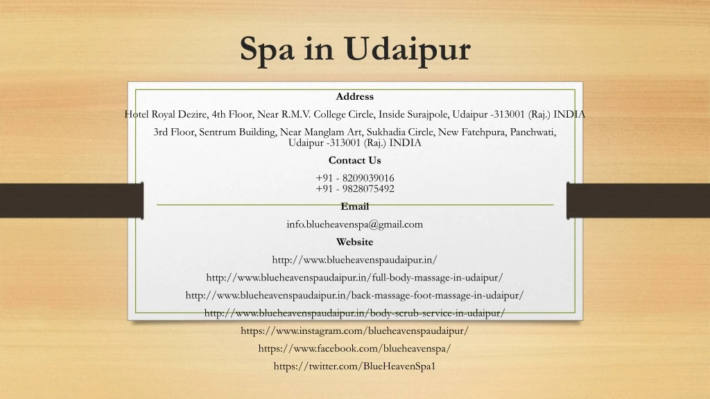 spa in udaipur