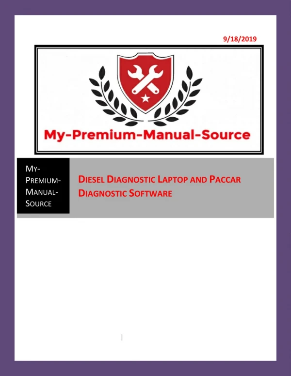 Diesel Diagnostic Laptop and Paccar Diagnostic Software