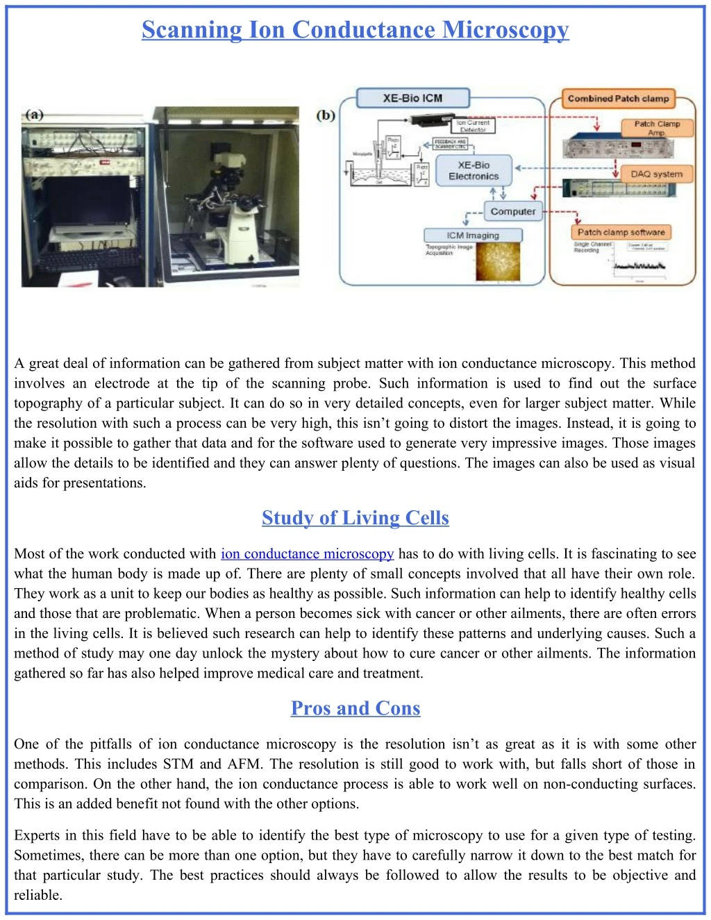 scanning ion conductance microscopy