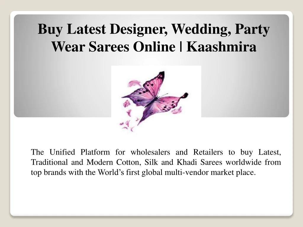 buy latest designer wedding party wear sarees