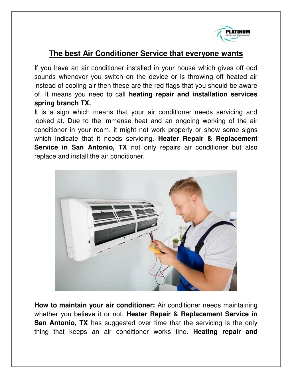 the best air conditioner service that everyone