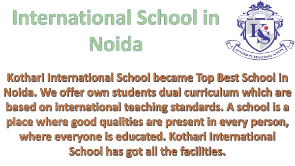 International School in Noida