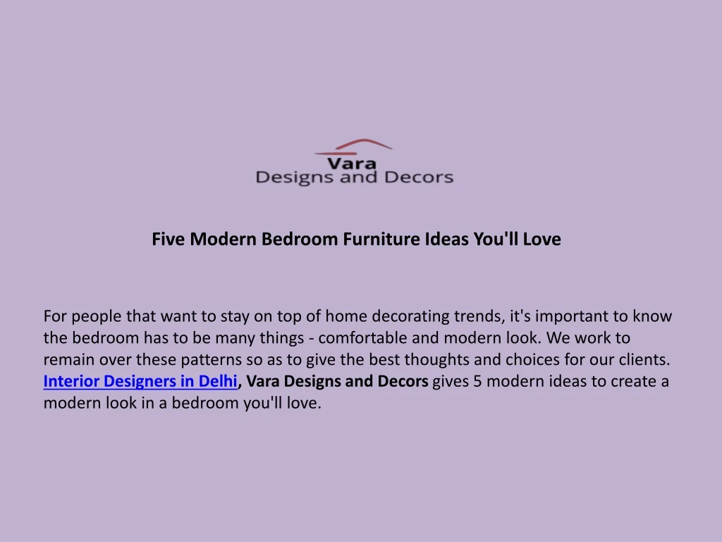 five modern bedroom furniture ideas you ll love