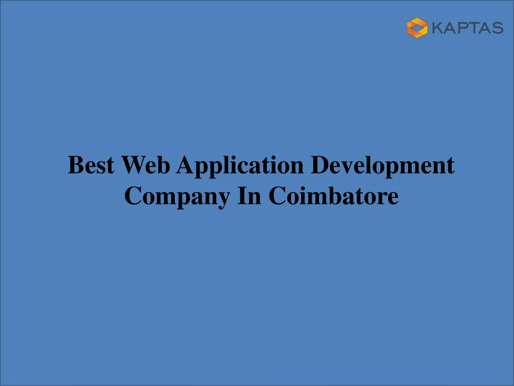 best web application development company