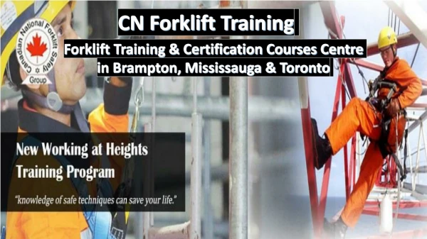 CN Fork lift Training Centre In Toronto