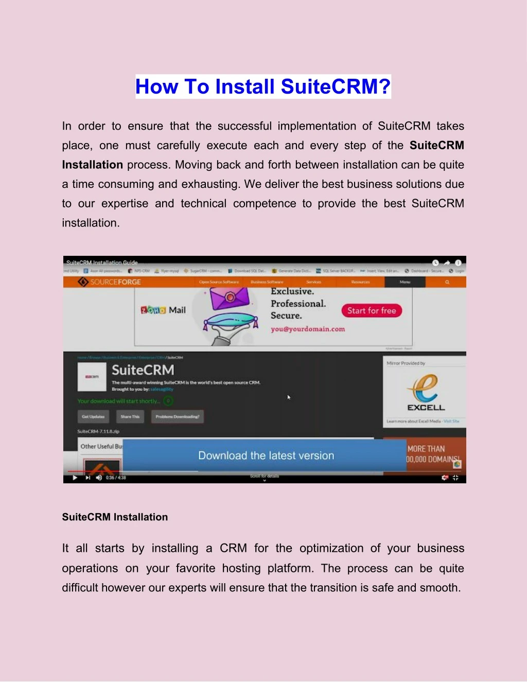 how to install suitecrm