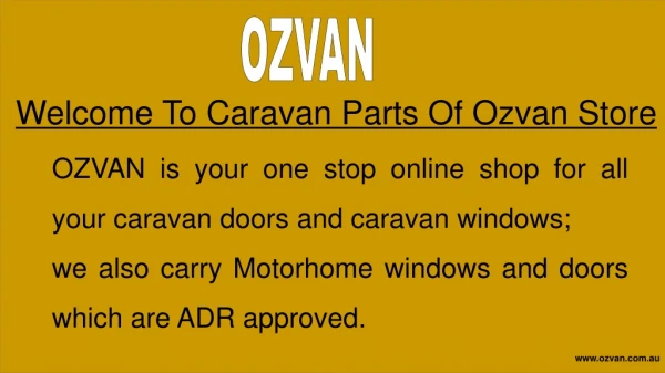 Affordable Price Best Caravan Parts & Accessories