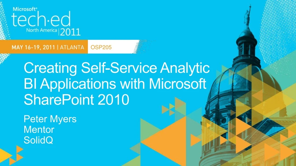 creating self service analytic bi applications with microsoft sharepoint 2010
