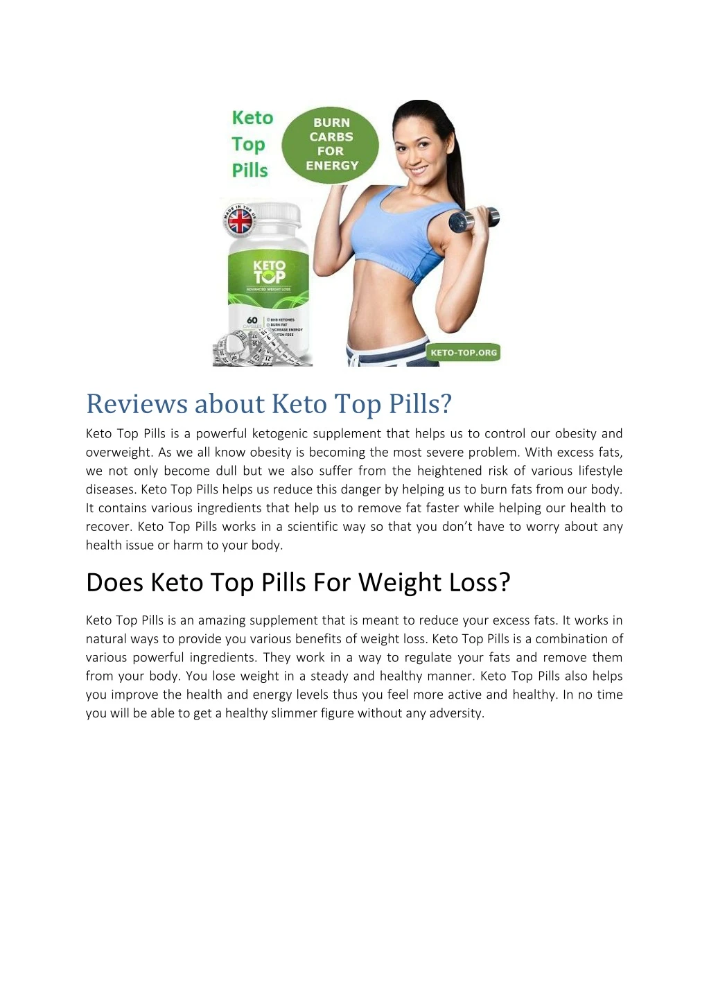 reviews about keto top pills