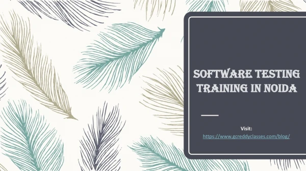 software testing training in noida