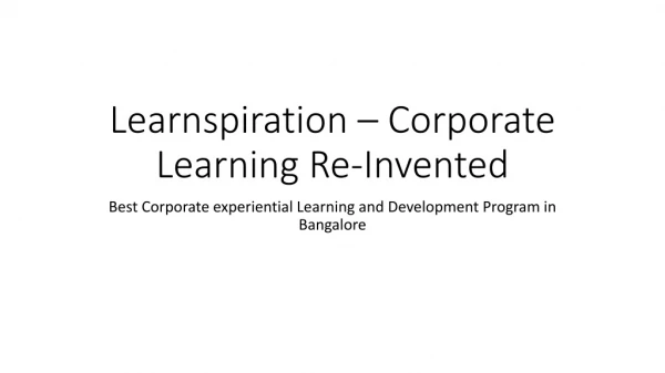 Corporate Training Company in Bangalore
