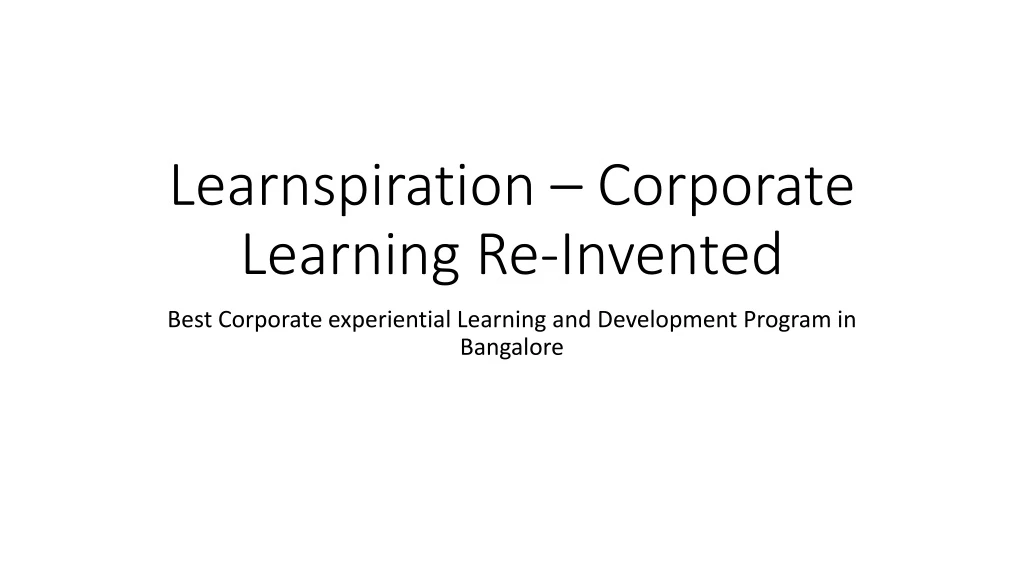 learnspiration corporate learning re invented