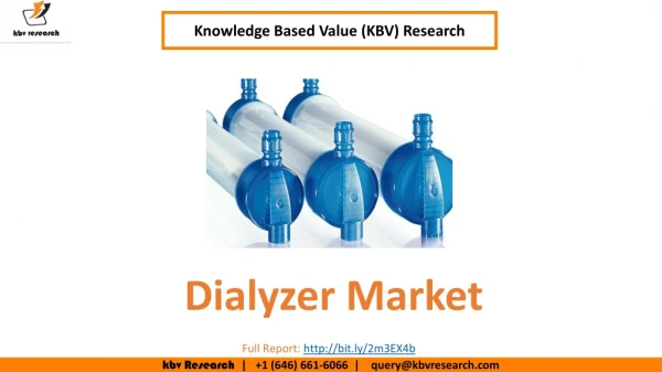 Dialyzer Market Size- KBV Research