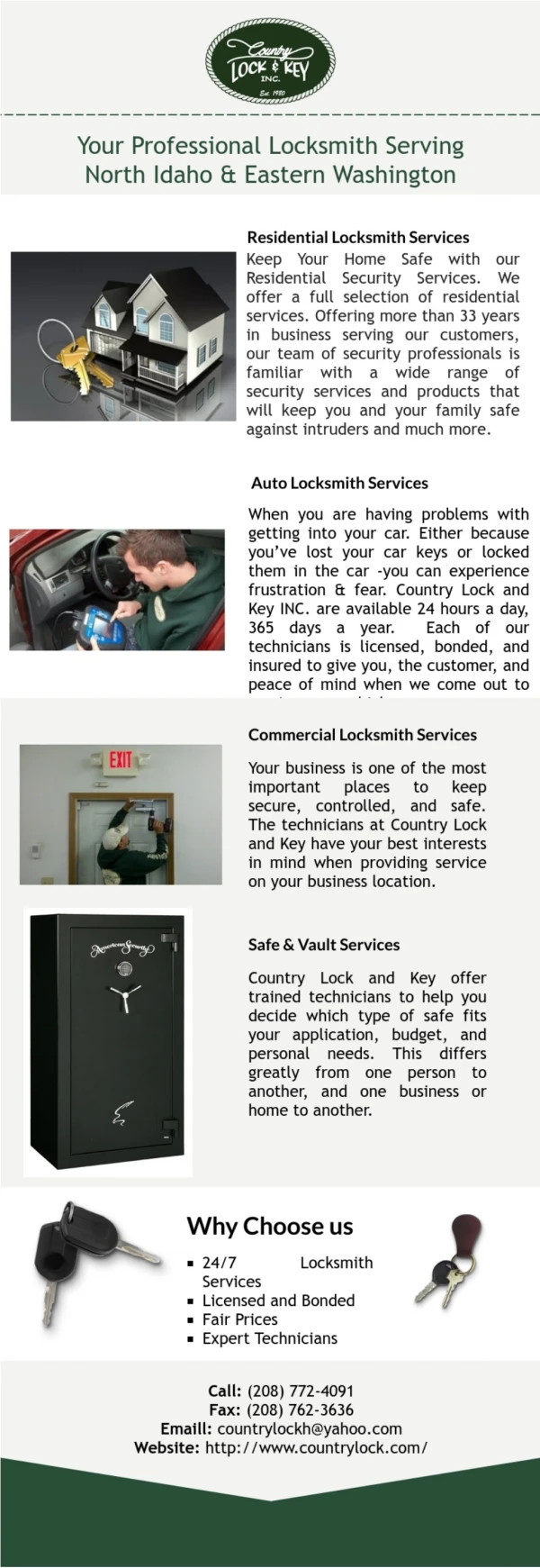 Professional Locksmith Services Provider in Idaho