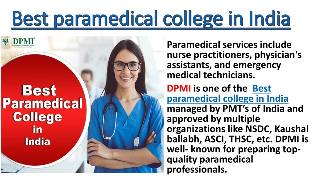 best paramedical college in india
