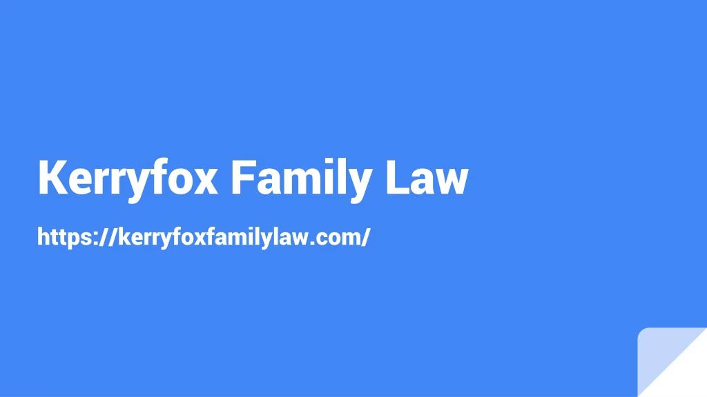 kerryfox family law
