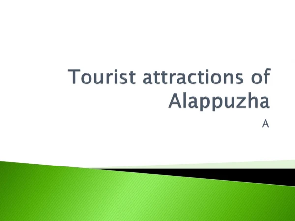 tourist destinations of Alappuzha