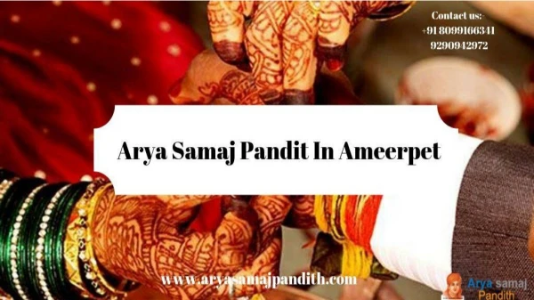 Arya Samaj Pandit In Ameerpet