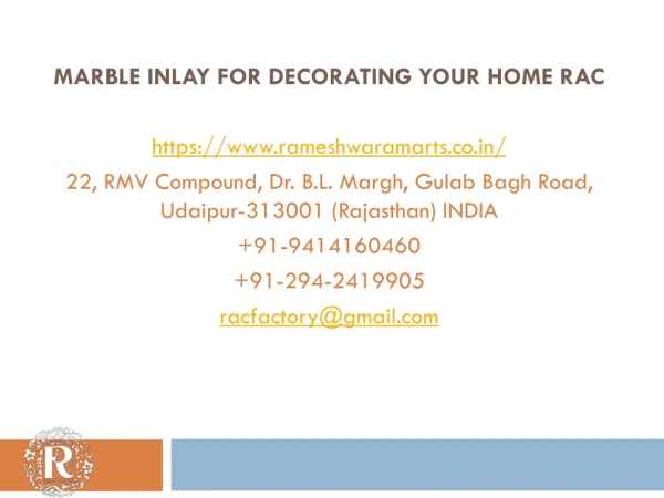 Marble Inlay for Decorating Your Home RAC