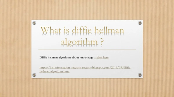 diffie hellman algorithm