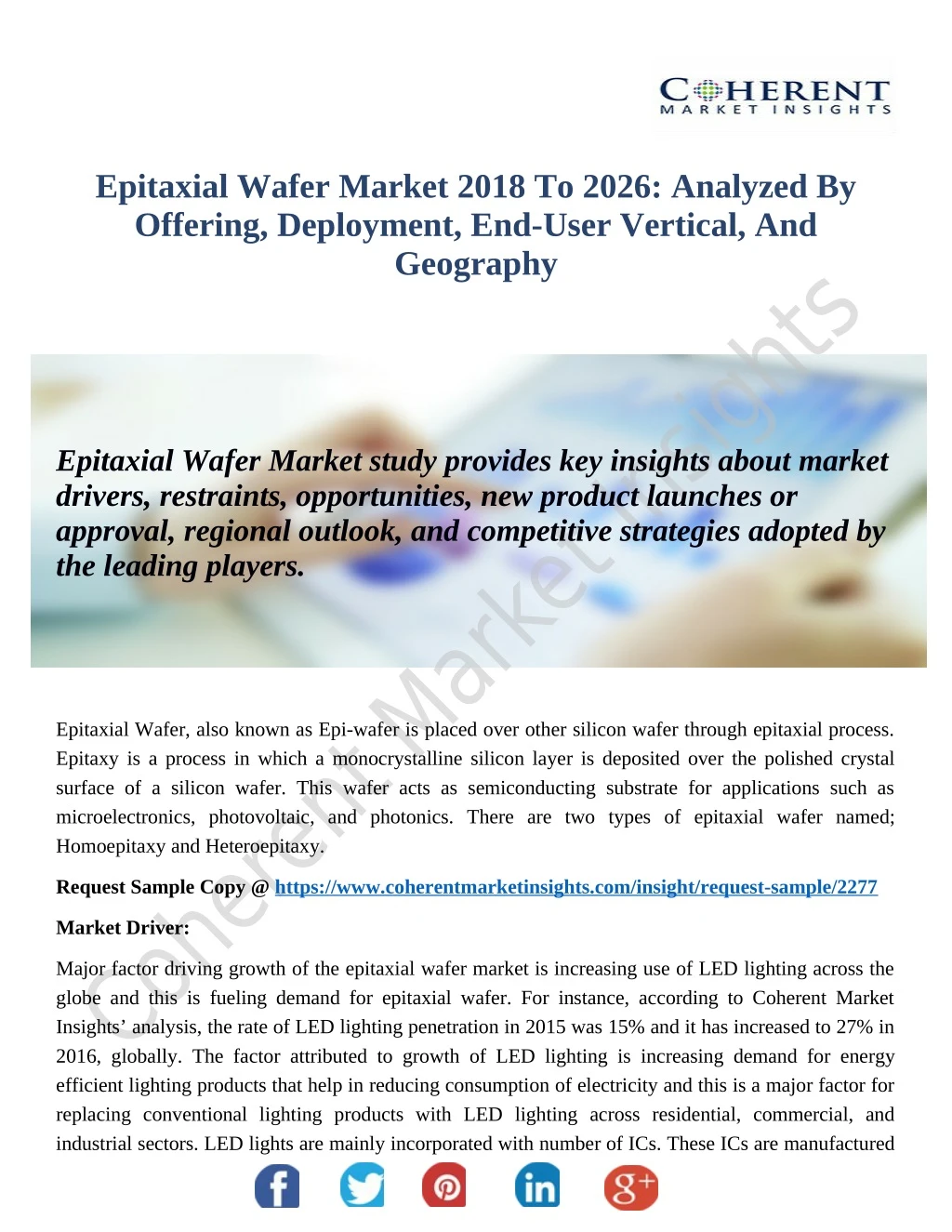 epitaxial wafer market 2018 to 2026 analyzed