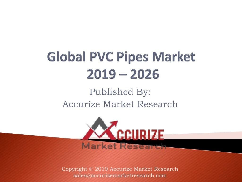 global pvc pipes market 2019 2026