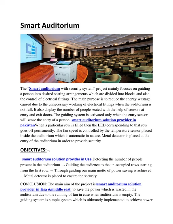 introduction to Smart Auditorium