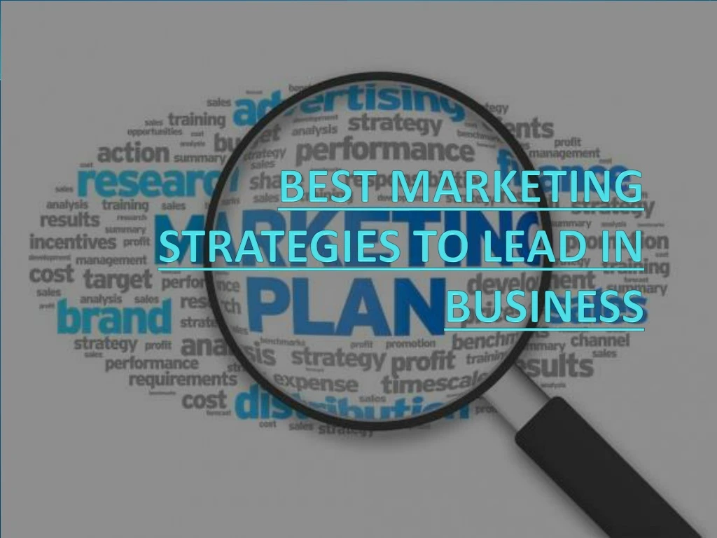 best marketing strategies to lead in business