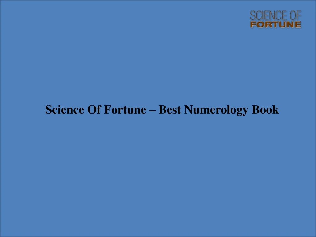 science of fortune best numerology book