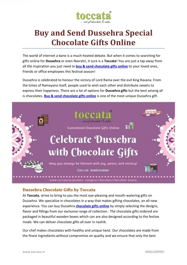 Buy and Send Dussehra Special Chocolate Gifts Online